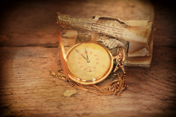 Golden old watch